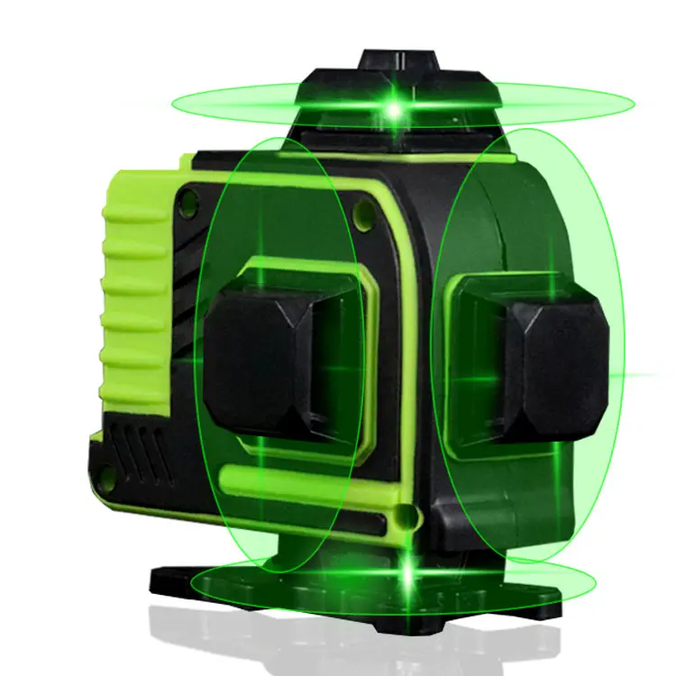 ลำแสงสีเขียว360องศา4D ระดับเลเซอร์ Nivel ปรับระดับด้วยตนเองพร้อมรูปแบบพัลส์กลางแจ้ง