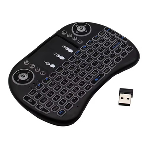 Data Frog Backlit I8 Mini Wireless <strong>Keyboard</strong> 2.4ghz Russian Air <strong>Mouse</strong> with Touchpad for Laptop TV <strong>Android</strong> TV Box <strong>Use</strong> AAA Battery - Product Image 1