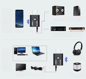 用于音频视频的2合1 USB 5.0适配器，用于蓝牙5.3接收器发射器3.5用于接收的女性塑料车辆接收器