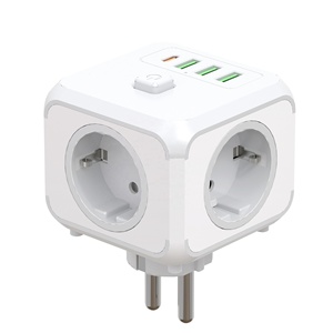Tira de alimentación Europea 3 USB 1 Tipo C Adaptador de enchufe Extensión Adaptador DE LA UE Enchufe de alta calidad - Product Image 1