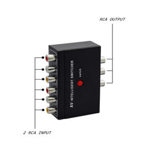 Video Switcher <strong>AV</strong> Monitor <strong>Splitter</strong> RCA Audio and Video Automatic Manual Button Control Car <strong>AV</strong> Switcher - Product Image 3