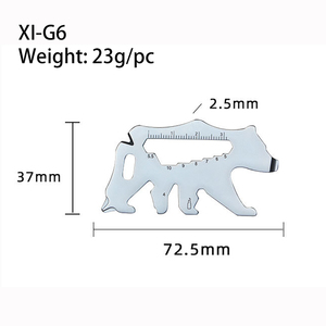Custom Different Animals Stainless Steel EDC Pocket <strong>Tool</strong> Screw Ruler Bottle Opener <strong>11</strong> in 1 Multi-function <strong>Tool</strong> Card - Product Image 5
