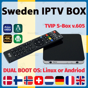 TVIP605 İsveç IPTV kutusu OS Android ve Linux 2.4G/5G WiFi norveç finlandiya Dennmark sıcak satış istikrarlı iptv streaming sunucu - Product Image 3