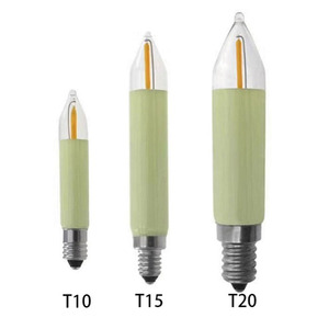 グリーンカバーT10 T15 T20垂直省エネLEDキャンドルバルブライト0.3W 0.5W <span class=keywords><strong>E10</strong></span> E14クリスマスホリデーデコレーションランプ