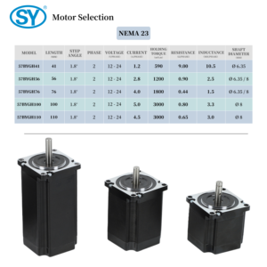 نيما <span class=keywords><strong>23</strong></span> 57X57X56MM 1.0 نانومتر 2.8A 4 سلك 57BYGH56 12V 24V ثنائي القطب في أتمتة التصنيع باستخدام الحاسب الآلي - Product Image 4