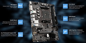 New Original MSI B550M-A PRO <strong>AMD</strong> AM4 Socket Ry-zen 5000 4000G 3000Series Motherboard PCIe 4.0 <strong>DDR4</strong> <strong>Support</strong> 5700X3D - Product Image 6
