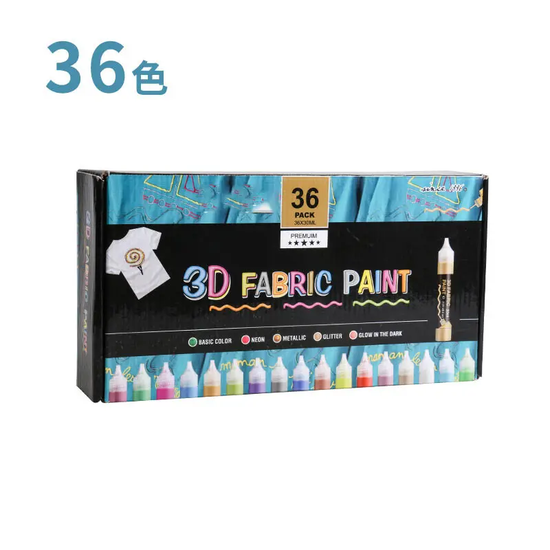 Juego de pintura acrílica para pared, rotuladores de tela personalizados de 36 colores para dibujo DIY