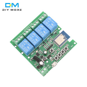 Tuya Smart Wifi Motor Switch Module DC7-32V RF 433 radiocomando 4 canali relè di Inching per Alexa Google Home