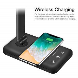 Hot Sales Touch Control 5 Modes 5 Levels Dimmable Night Desk <strong>Lamp</strong> Led Wireless Charging Table <strong>Lamp</strong> for Study Desk - Product Image 6