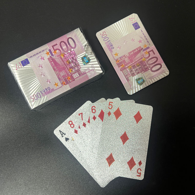 500 Euro Silver Playing Card