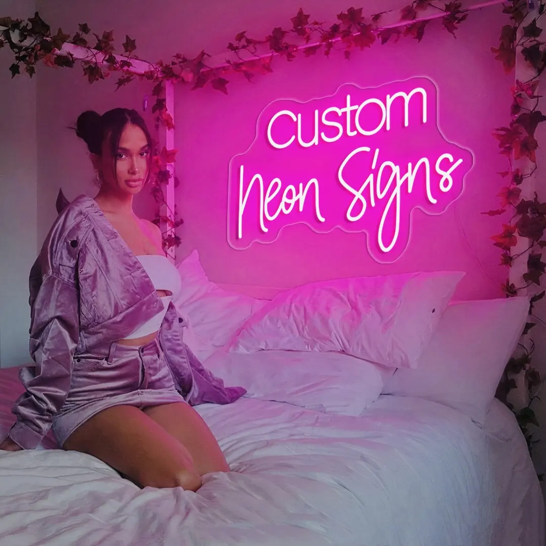 Dropshipping Free Design Custom Led Neon Sign Light Name Logo Neon Sign Custom Lettering Drop Shipping For Bedroom Birthday