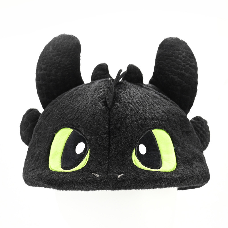 Béret en peluche cool Night Fury (tour de tête 56-58 cm)