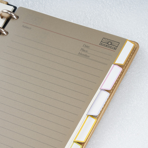 Benutzer definierter Disc-gebundener Loseblatt-Notebook-Teiler Index für Planer aus transparenten und farbenfrohen Tabs - Product Image 5
