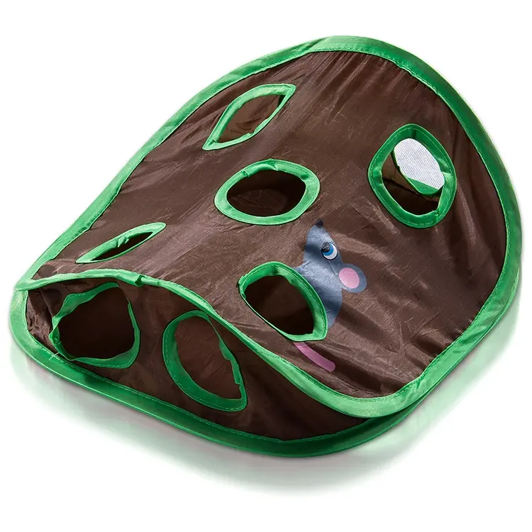 Vente chaude Pliable Chat Tunnel Jouets Fournitures Pour Animaux De Compagnie Chat Jouets Avec Des Souris Et Des Cloches