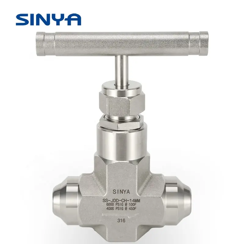 Fabrikant Hoge Druk Ss 1/4 Buis Aansluiting Metering Buitendraad Naald Regelklep Gesmeed Kleine Rechte Naald Valve