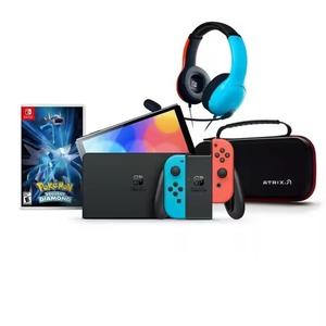 ビッグセール!! 最高品質100% 本物のNintendosスイッチ-OLEDネオンブルーとネオンレッドの喜び-Conn在庫あり