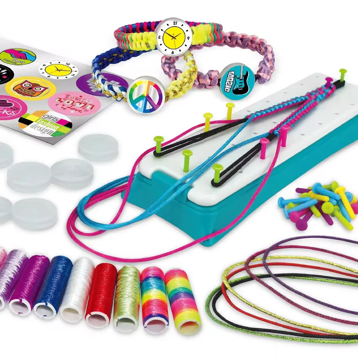 Kit de brincadeiras DIY para crianças, brindes de aniversário e Natal, brinquedos e pulseiras de amizade, faça você mesmo