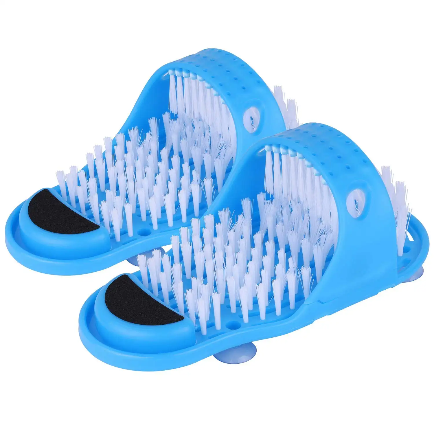 7044Magic Foot Scrubber Feet Cleaner Washer Brush for Shower Floor Spas Massage, Slipper for Exfoliating Cleaning Foot 1 Pair