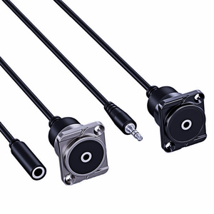 D-Type Eight-Core Wired Conference Microphone Female-to-Male Straight Plug Zinc Alloy PC Cabinet Copper Easy Module Panel - Product Image 1