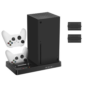 XSXコントローラーコンソール用の2パック充電式バッテリー充電ステーションを備えたXboxシリーズX用垂直スタンド冷却ファン - Product Image 2