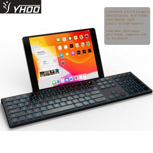 Teclado inalámbrico multidispositivo de 76 teclas para tableta, teléfono, portátil, portátil, 2,4G/teclado inalámbrico Bluetooth