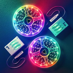 <strong>LED</strong> Light Strip Battery Operated <strong>Tape</strong> Flexible Lighting with Remote Color Changing - Product Image 1