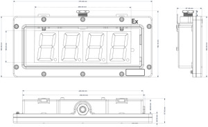 Промышленный взрывозащищенный светодиодный цифровой экран с входами Modbus-RTU/ASCII 0-10V и 4-20mA - Product Image 4
