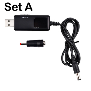 USB เป็น DC 5.5/3. อะแดปเตอร์สายไฟ5มม. 5V ถึง9V 12V USB สายเพิ่มพลัง USB DC สำหรับเส้นทางสายไฟ WIFI ขั้วต่อ US B - Product Image 4