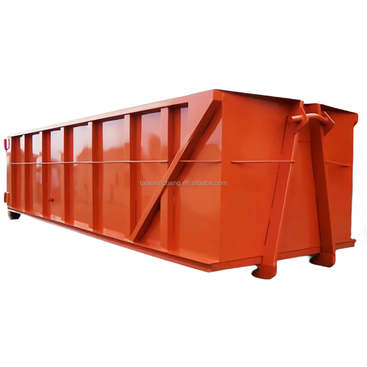 Abfallconstruktionshakenhebebehälter Lkw-Rückseitebox Rollen auf und ab Müllcontainer