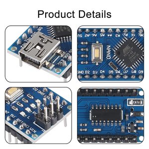 Lorida Nano V3.0 CH340 Chip USB TTL Atmega328P Enhanced Version Development Board Starter Kit Nano Mit Arduino IDE