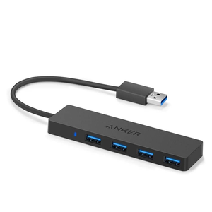 Anker 4ポートUSB3.0ハブ超薄型データUSBハブ、20cm拡張ケーブルSuperSpeedデータ - Product Image 1