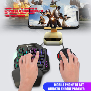 HXSJ Mini Wired Gaming <strong>Keyboard</strong> and <strong>Mouse</strong> Set One-Hand <strong>Use</strong> with LED Backlit <strong>Keyboard</strong> and USB Interface for <strong>Android</strong> IOS - Product Image 6