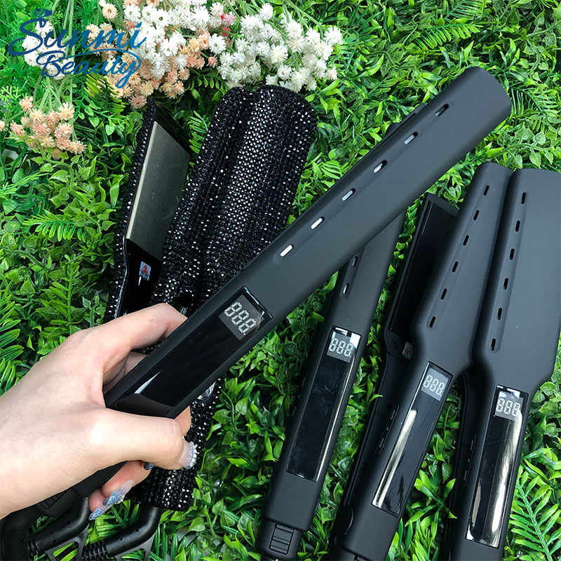 Hair Straightener OEM Factory Flatiron Fast Heating Wide Plate Straightener Parts Flat Iron