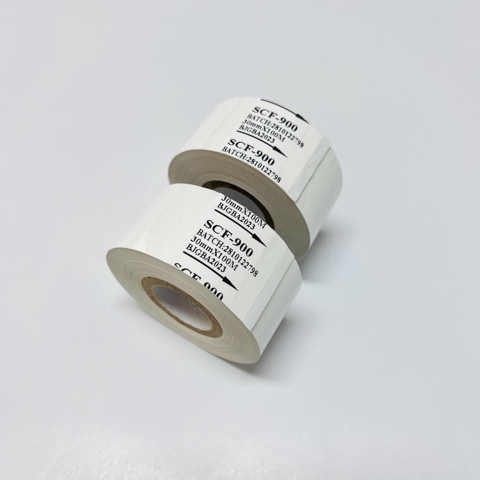 Hot Stamping Foil Ribbon SCF White Custom Size For Plastic Bags PET PVC Packing For Coding