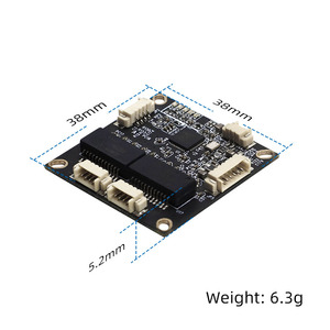 Módulo de conmutador Ethernet rápido Mini compacto de 4 puertos 10/100Mbps | Diseño de divisor y entrada de voltaje amplio de 5-15V - Product Image 3