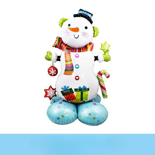 Three-dimensional base cane snowman