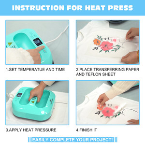 家用迷你便携式热压机便携式t恤和鞋印多色升华 - Product Image 2