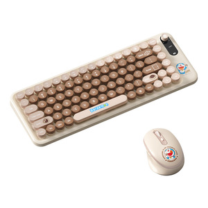 Doraemon J10 Mini Mechanical <strong>Keyboard</strong> <strong>Mouse</strong> Set Wireless Wired USB Cute Silent Design for Universal <strong>Computer</strong> Office Gaming <strong>Use</strong>