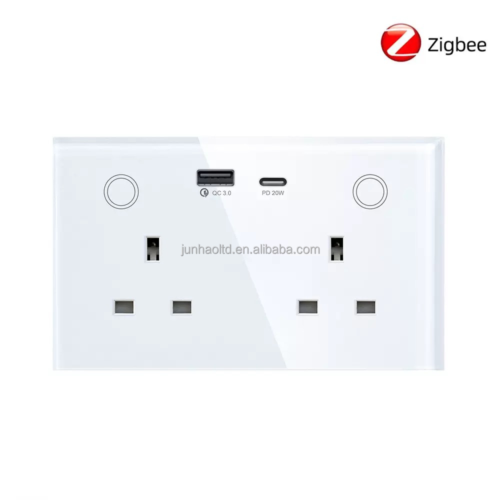 Presa UK Tuya Zigbee con USB e C