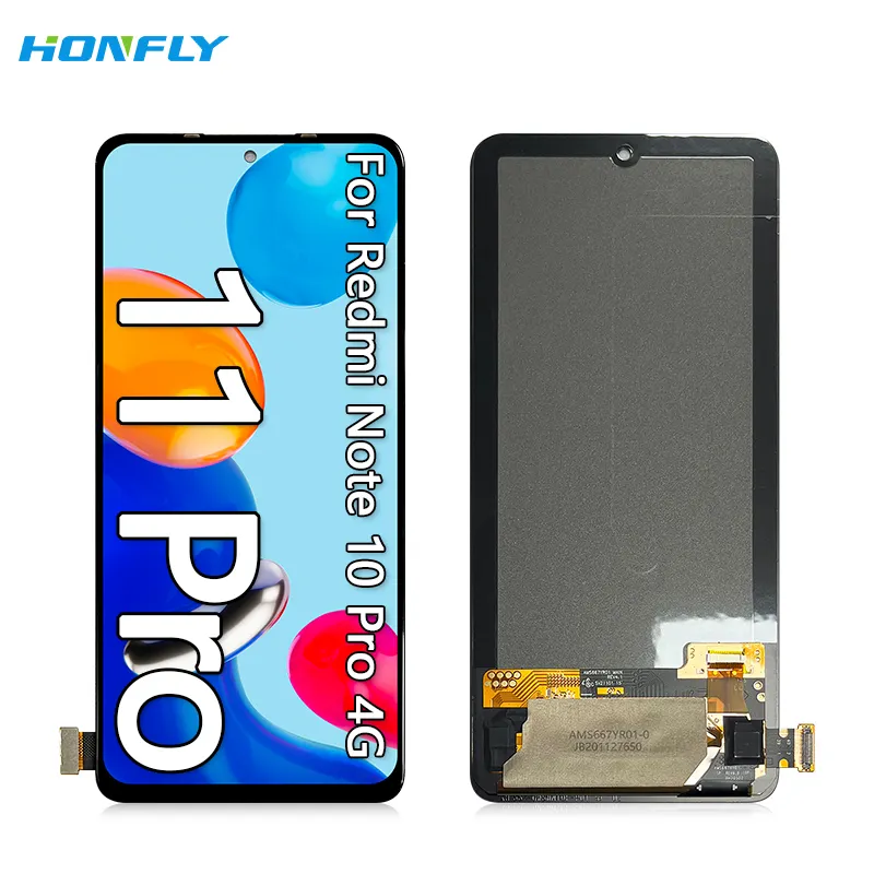 Honfly 6.67 "kaliteli cep telefonu lcd xiaomi redmi için not 9 10 11 12 pro 4G 5G dokunmatik lcd ekran ekran değiştirme