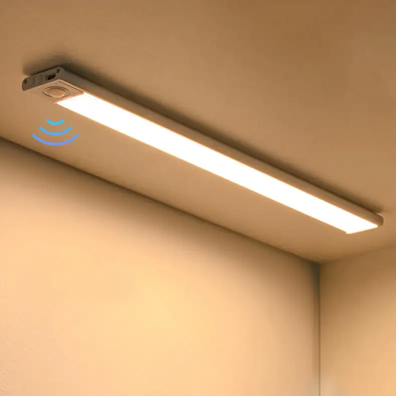 Vendita calda 34 luci Led USB magnetico ricaricabile sensore di movimento da parete lampada da notte Warodrobe luce sotto le luci dell'armadio a Led