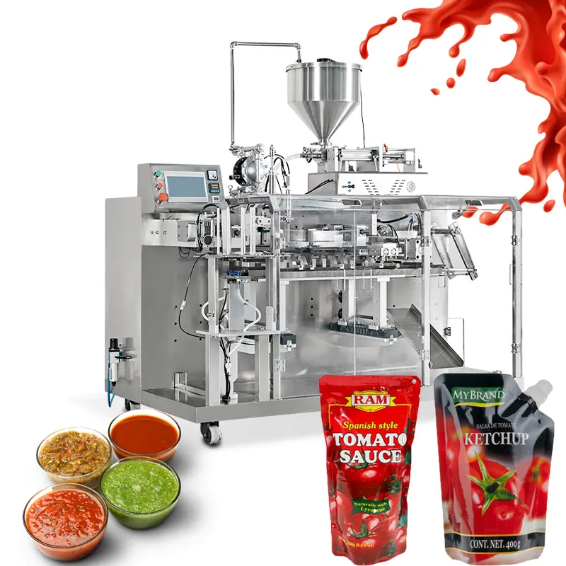 Detergente automático para jabón, máquina de envasado de líquido prehecho Vertical, para salsa de tomate, zumo