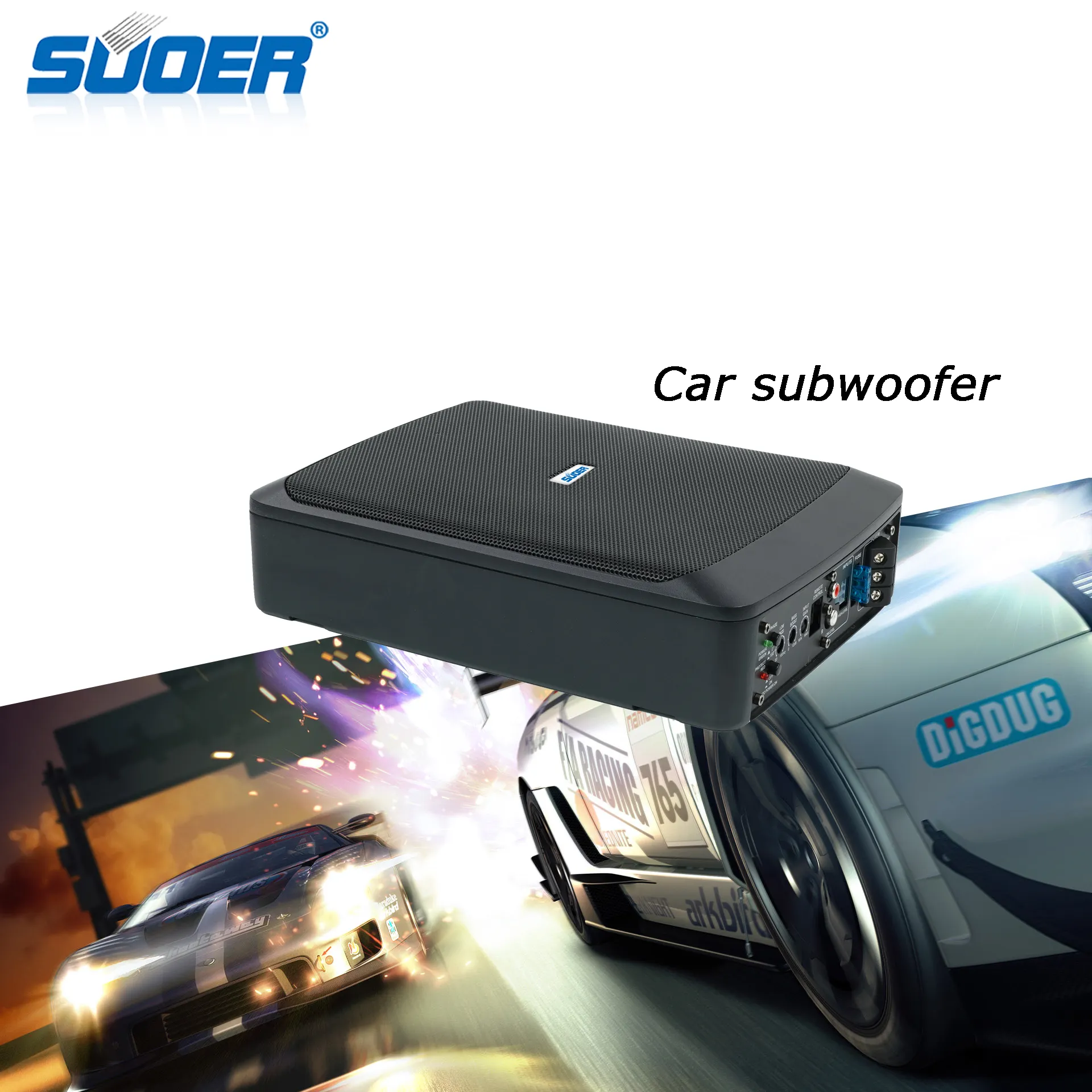 Grande vendita subwoofer Suoer 6*9 pollici sotto il sedile subwoofer sottile subwoofer car audio SPL active power subwoofer per auto