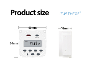 CN101A 220V 230V 240V Digitaler LCD-Power-Timer 7 Tage wöchentlich Programmier barer Zeitrelais-Programmierer Eingebauter Akku - Product Image 5