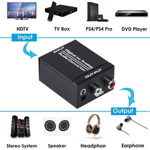 Convertidor de Audio Digital óptico Toslink Coaxial a RCA analógico L/R, convertidor DAC Digital SPDIF óptico a analógico, 3,5mm - Product Image 4