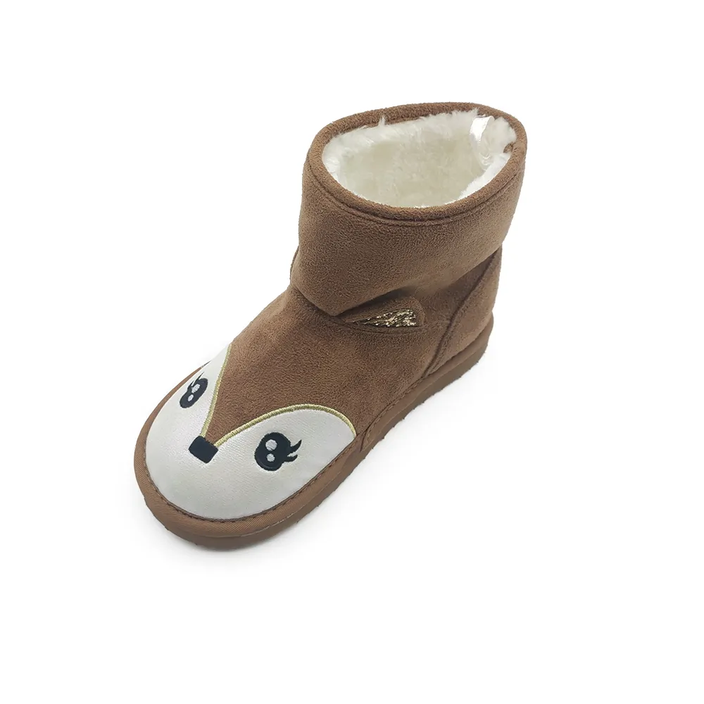 Fluffy warm snow boots for children Hot little squirrel boots Cute little animals autumn and winter boots