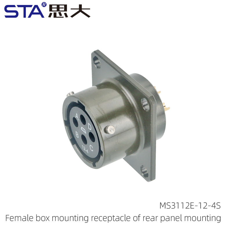 MS3112E-12-4S Receptáculo hembra para montaje en caja