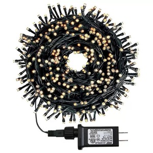 Luci della stringa di natale per esterni funzione del Timer per interni 8 modalità estensibili filo verde luci della stringa di fata impermeabile per albero di Natale - Product Image 1