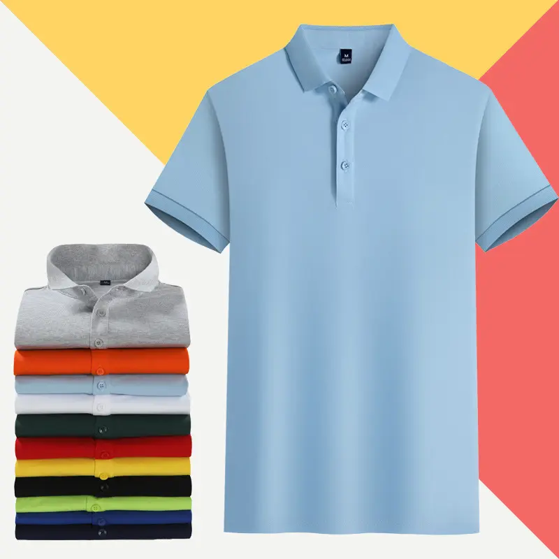 थोक उच्च गुणवत्ता सादे आकस्मिक पोलो शर्ट के लिए गोल्फ कस्टम लोगो कढ़ाई सरल पोलो शर्ट पुरुषों