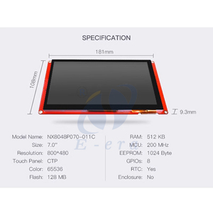 nextion nx8048p070-011c-y 7 intelligenter TFT-LCD-Modul Nextion-Display Touchscreen nx8048p070-011c-y 7 Zoll Nextion-Display